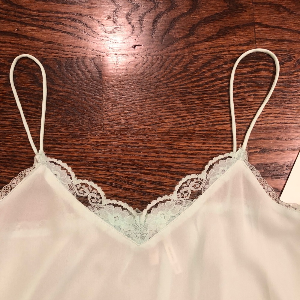 Mint green lace cami tank